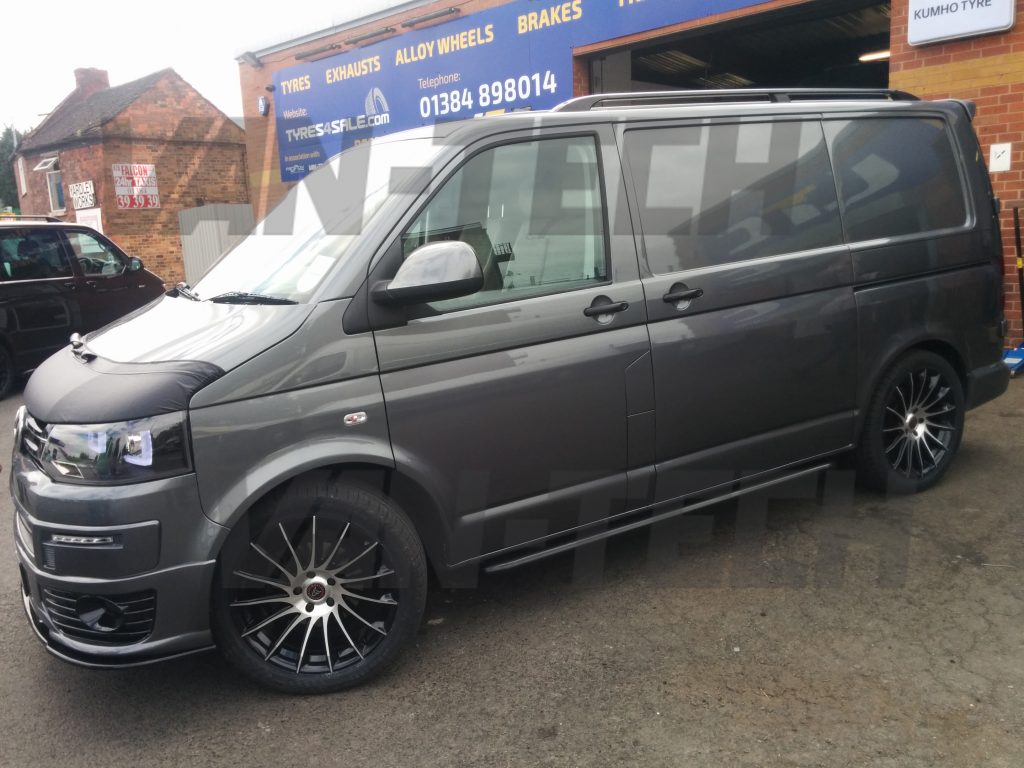VW T6 T6.1 Black Aluminium Roof Rails SWB LWB