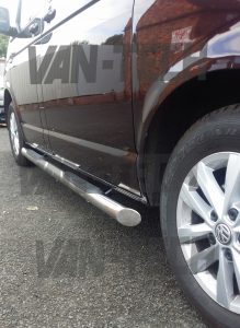 VW Transporter T6 van with Van-Tech Thres step side bars fitted