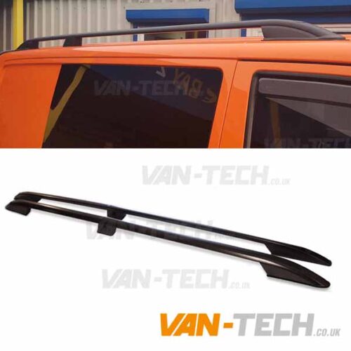 VW Transporter T5 T5.1 Aluminium Black Roof Rails SWB LWB