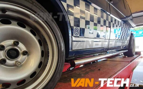 VW T4 Side Bars Flat End polished finish SWB LWB Transporter