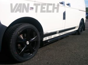 VW Transporter T5 van with Calibre Trek 18 inch alloy wheels fitted 3