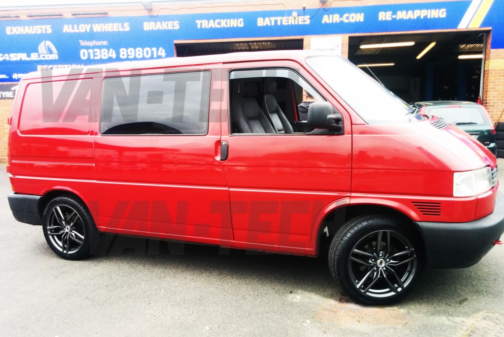 DRC DRS 18″ Gun Metal Alloy Wheels Fitted VW Transporter T4 van!! Van