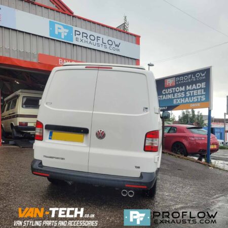 VW Transporter T5 T5.1 Stainless Steel Exhaust Mid / Rear one box with Twin Tailpipe