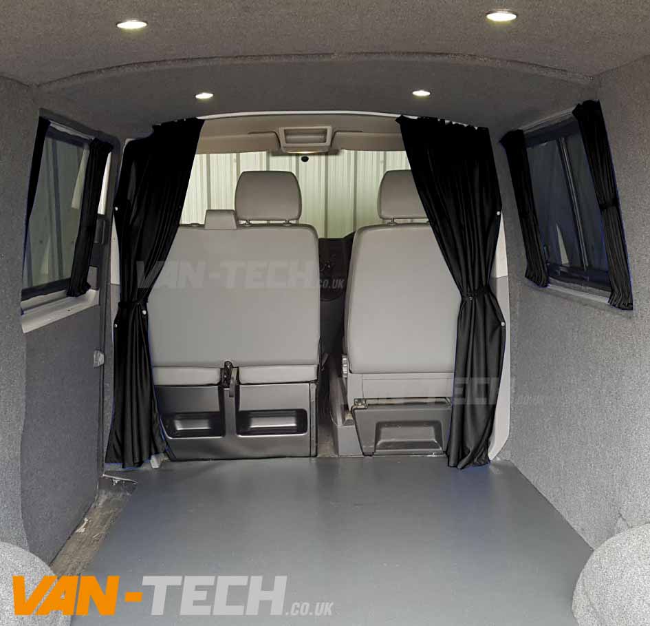 Tailored Blackout Curtain - Grey - Cab Divider - VW T5 T6 03 - Vanstyle