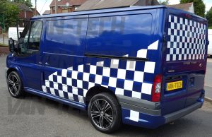 Ford Transit Van with Calibre Odyssey 18 inch Alloy Wheels fitted