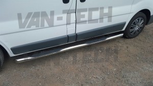 Vauxhall Vivaro RenaultTrafic Nissan primastar Stainless steel side bars with four steps