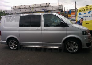 Before Picture Judd Alloy Wheels Fitted to VW Transporter T5