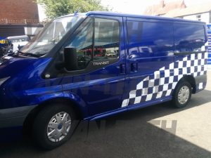 Before Picture Ford Transit Van with Calibre Odyssey 18 inch Alloy Wheels Van-Tech 2