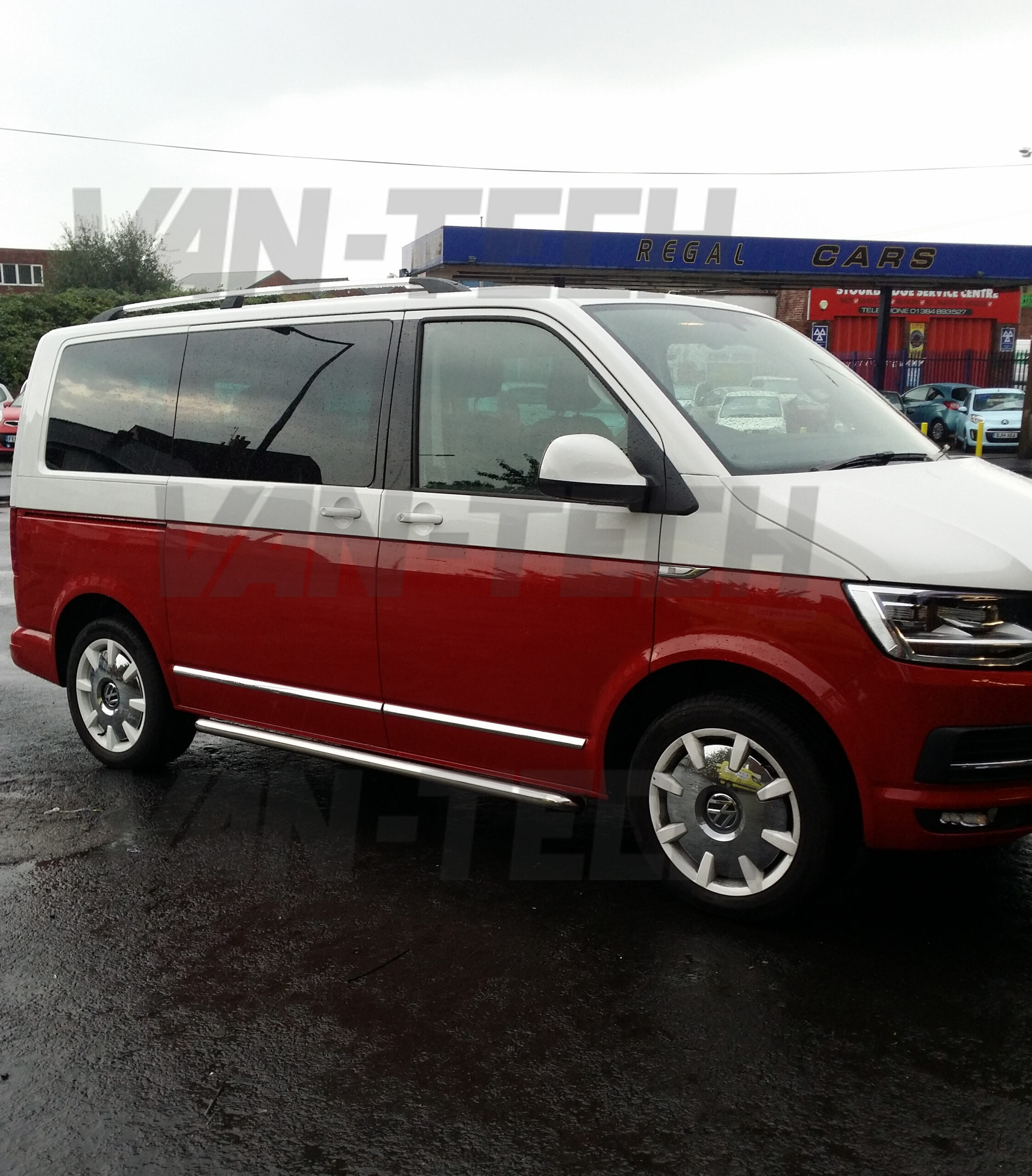 VW T6 fitted with O.E Side Bars and Aluminium Roof rails