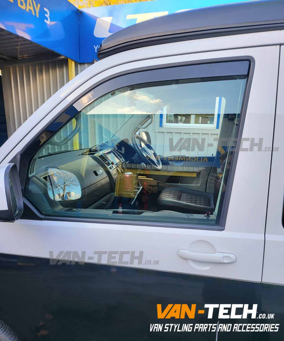 VW T5 T5.1 Transporter Wind Deflectors Stick in Channel