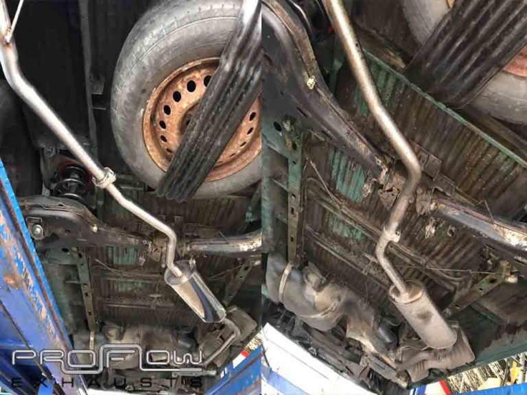 VW T4 Transporter Cat Back Single Tail Pipe System Stainless Steel Custom Exhaust VanTech