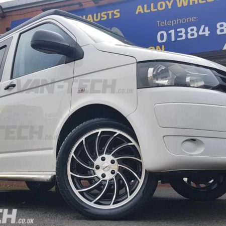 VW T5 T5.1 T6 Calibre Turbine 2 Alloy Wheels 20″ Black / Polished