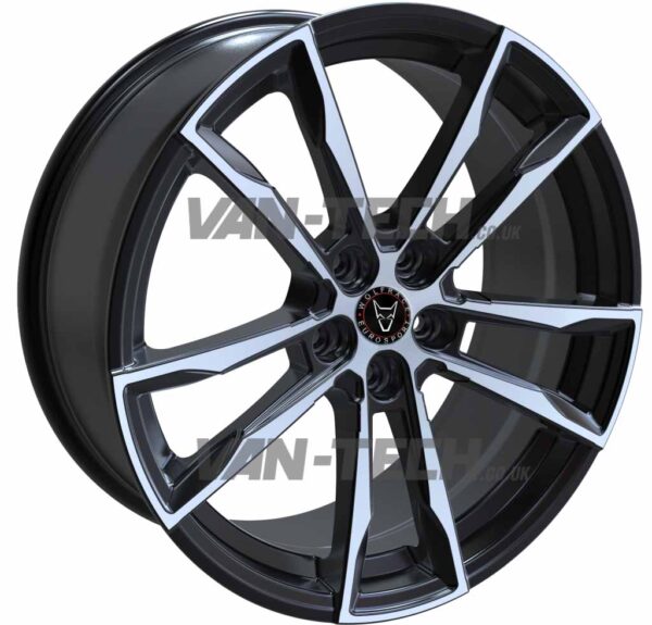 VW T5 T5.1 T6 Wolfrace Dortmund 20" Alloy Wheels Black / Polished