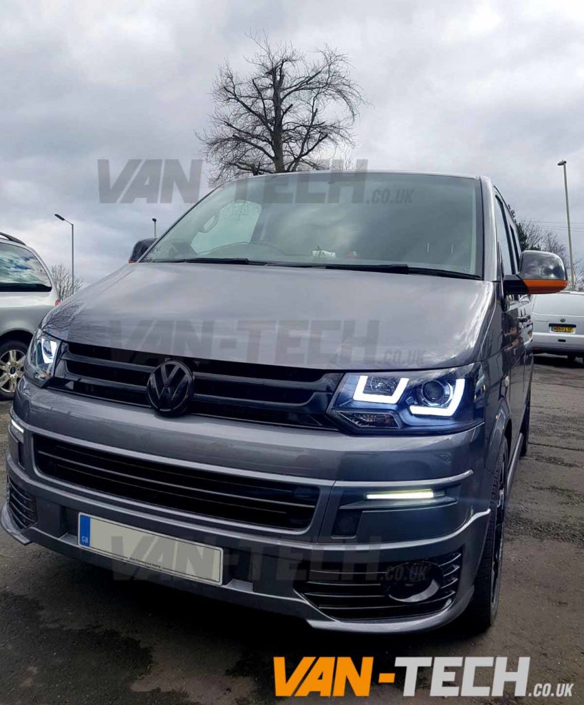 VW Transporter T5.1 LED Light Bar Headlights and Daytime Running