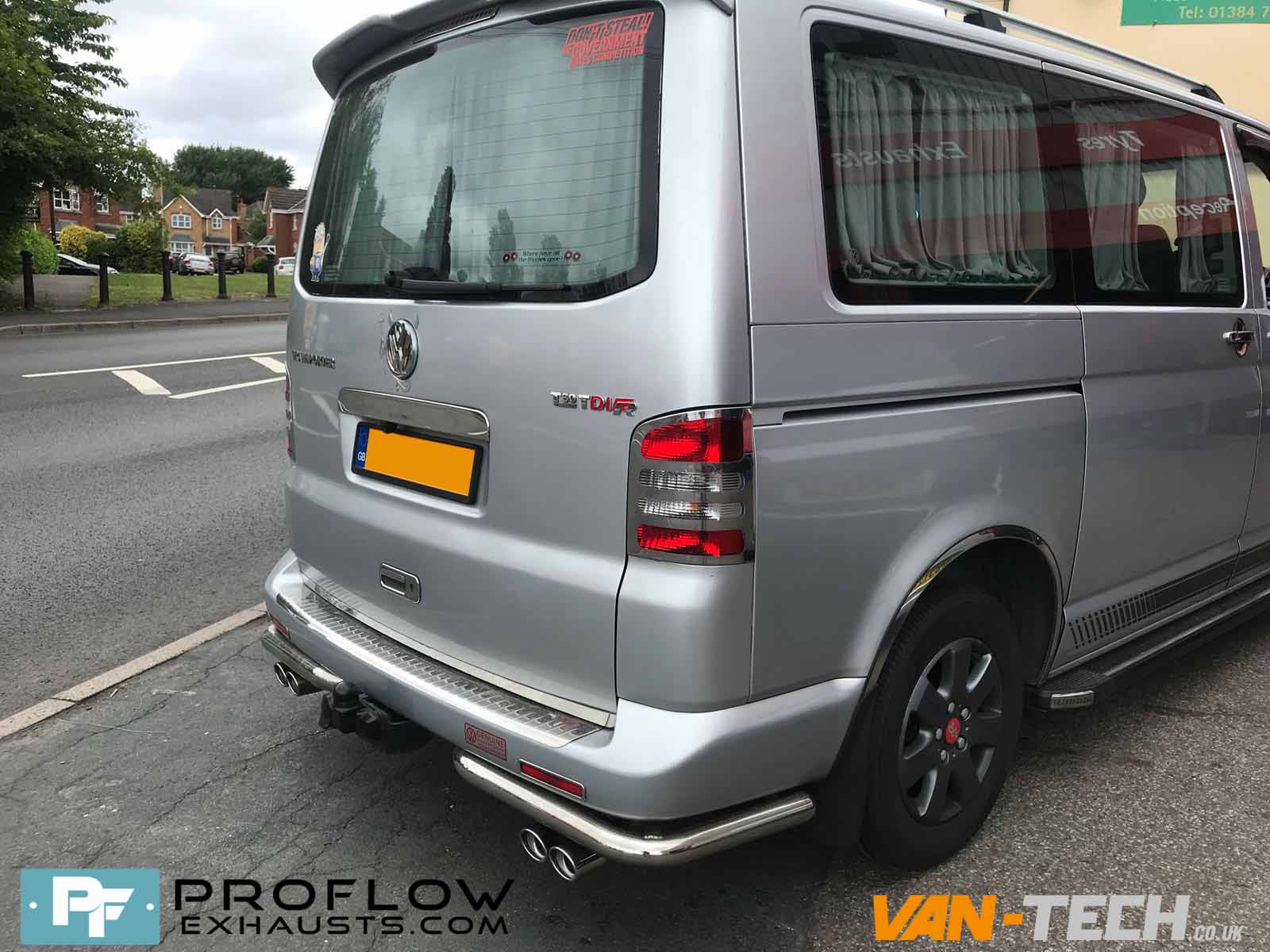 VW T5 fitted with Proflow Custom Stainless Steel Exhaust