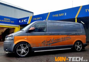 VW T5 Fitted with Lightbar Headlights and Side Bars