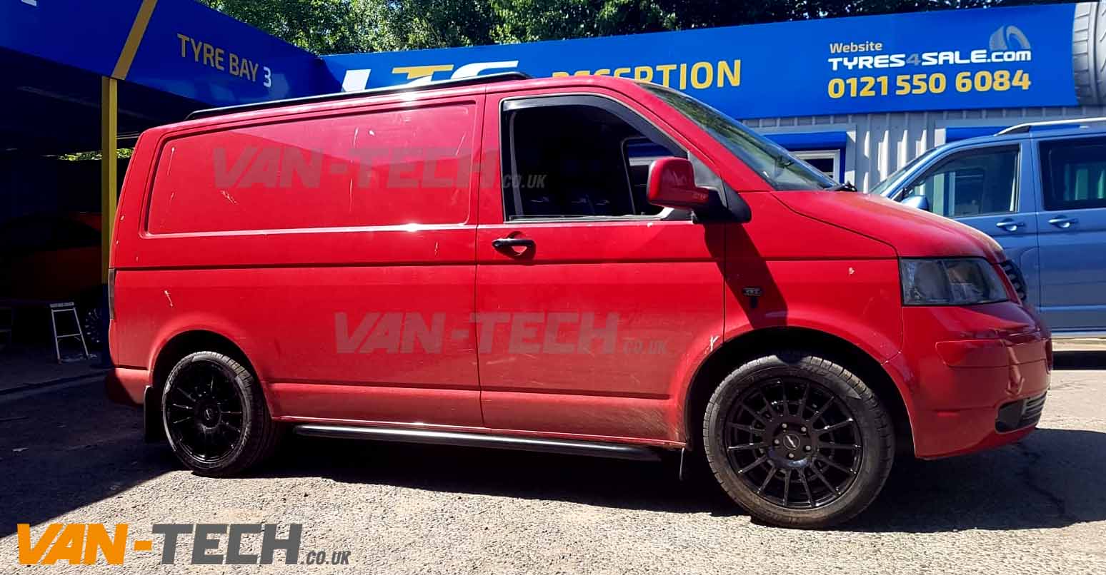 VW T5 Van fitted with Calibre T-Sport, Alloy Wheels, Side Bars