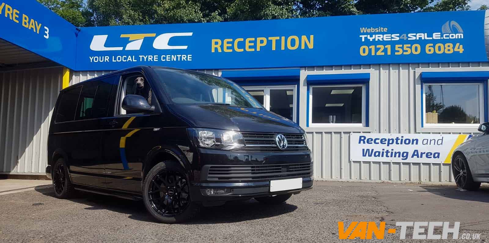 VW T6 fitted with Exile-R Alloy Wheels and Side Bars