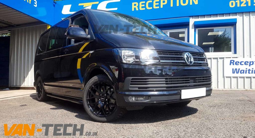 VW T5 T5.1 T6 Calibre ExileR 20" Alloy Wheels Gloss Black VanTech