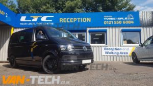 VW T6 fitted with Exile-R Alloy Wheels and Side Bars