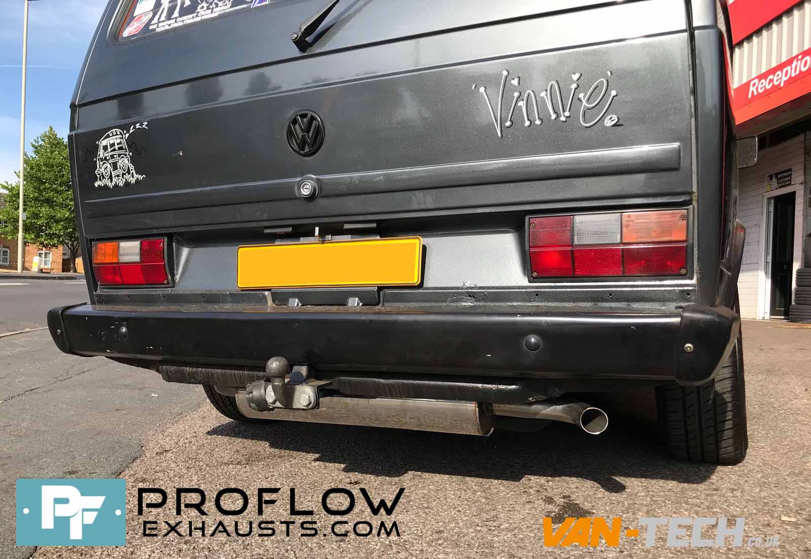 VW T25 fitted with a Prolfow Exhausts Custom Exhaust System