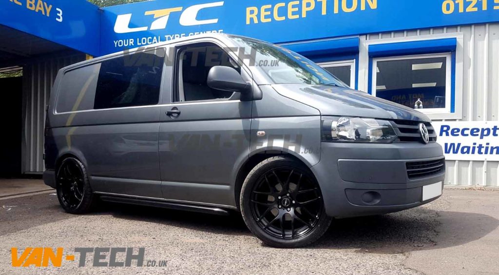 VW Transporter T5 Calibre Exile 18 inch Black Alloy Wheels