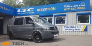 VW Transporter T5 Calibre Exile 18 inch Black Alloy Wheels