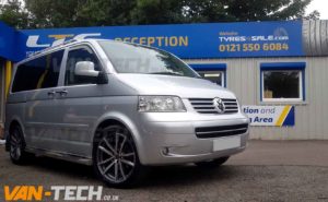VW T5 fitted with 20" Wolfrace Dortmund Alloy Wheels