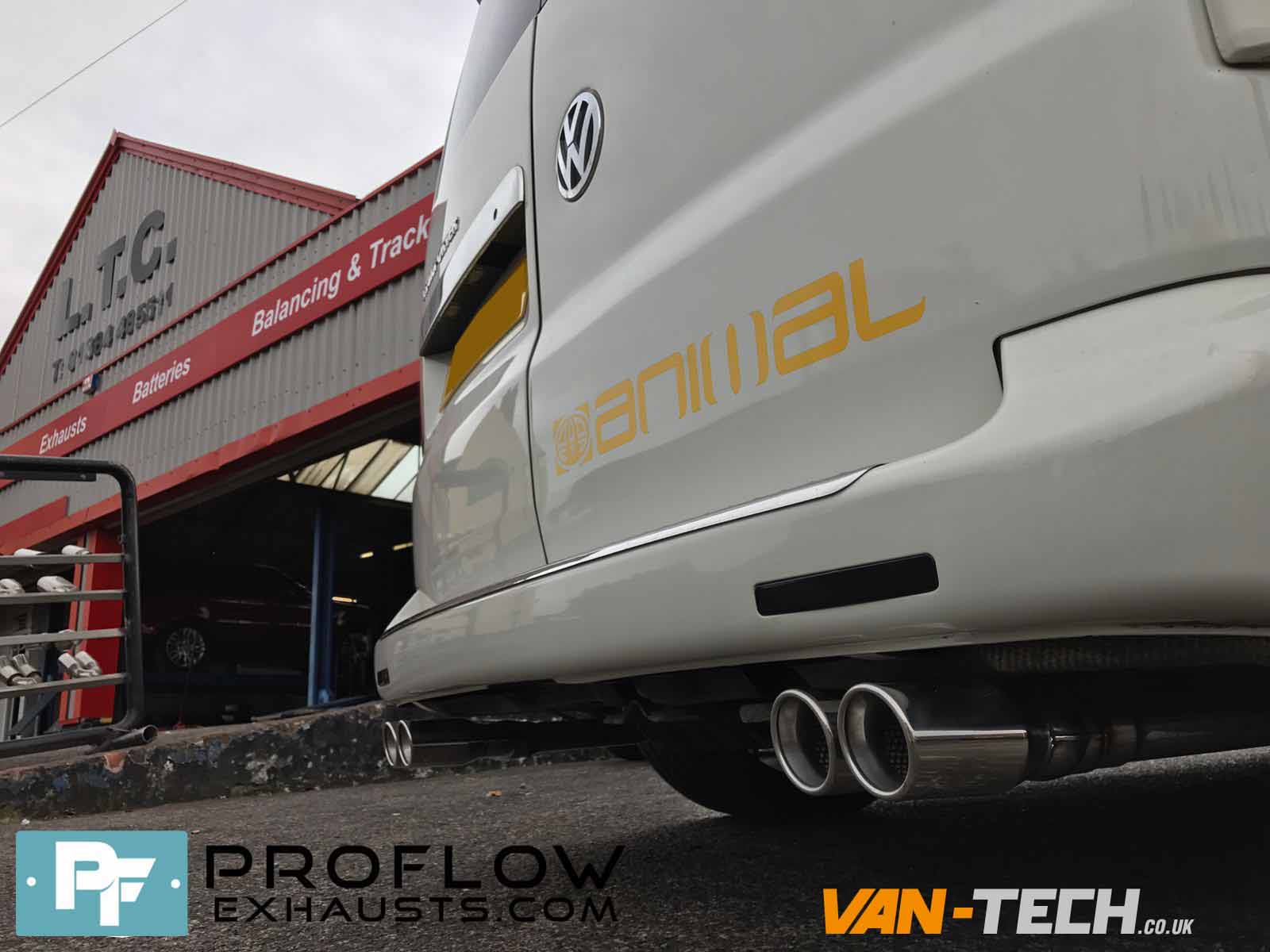 VW T5 fitted with a Proflow Stainless Steel Custom Exhaust