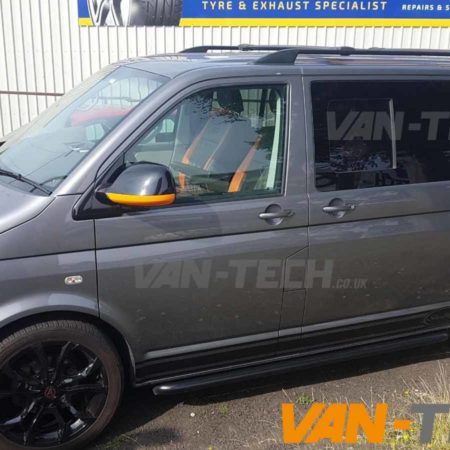 VW T5.1 fitted with Wolfrace Alloy Wheels Sportline Style Side Bars