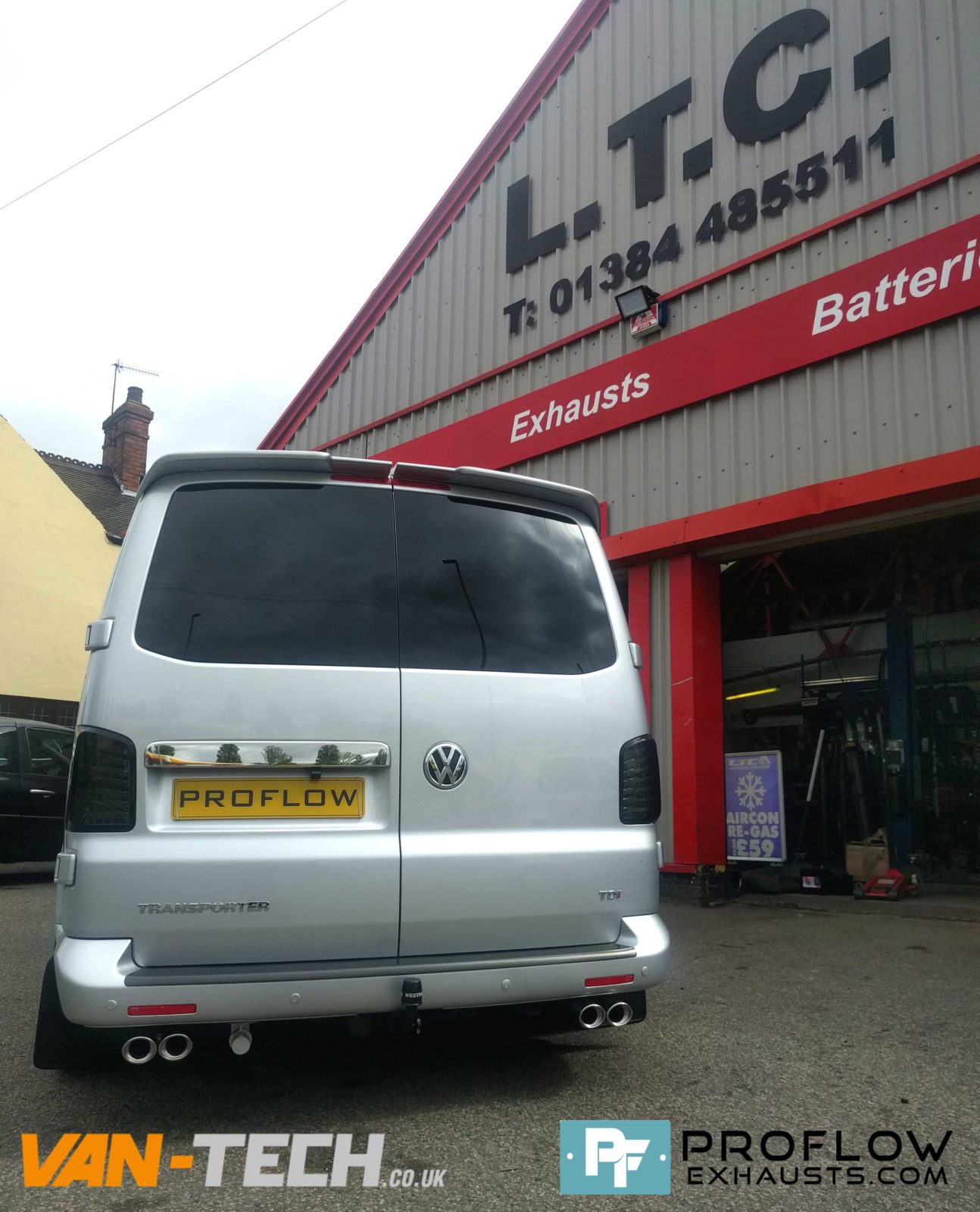 VW T5.1 fitted with Proflow Custom Stainless Steel Exhaust
