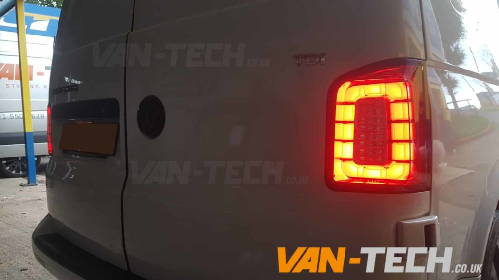 VW T5 T5.1 LED Red Clear Barn Door Replacement Rear Lights