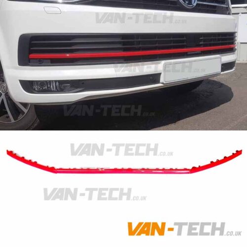 VW Transporter T6 Red Front Lower Grille Bumper Trim