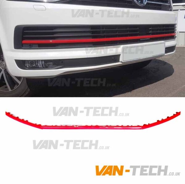 VW Transporter T6 Red Front Lower Grille Bumper Trim