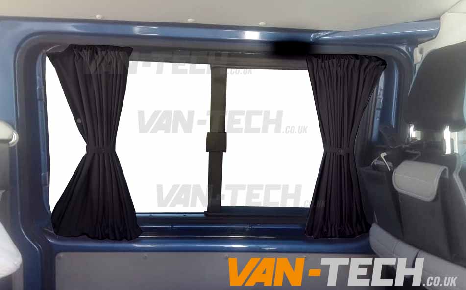 VW transporter t5 t5. t6 black interior curtains