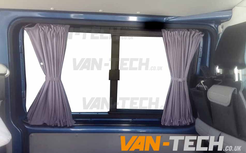 VW transporter t5 t5. t6 black interior curtains (6) VanTech