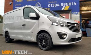 Riva SUV 18″ Black with polished lip Alloy Wheels for Vauxhall Vivaro