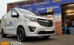 Riva SUV 18″ Black with polished lip Alloy Wheels for Vauxhall Vivaro