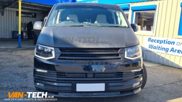 VW Transporter T6 Grille Matte Black Badgeless