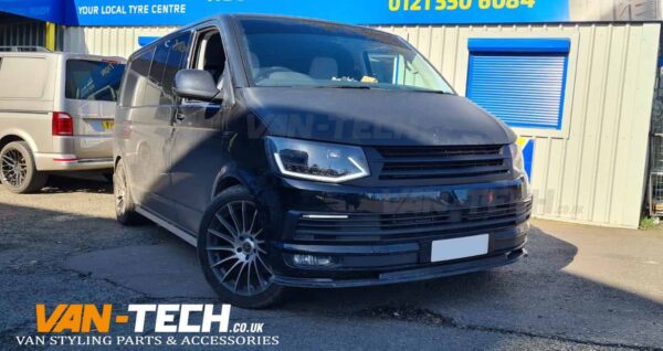 VW Transporter T6 Grille Matte Black Badgeless