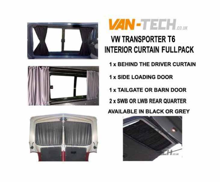 VW T6 T6.1 Blackout Interior Curtain Full Pack Transporter
