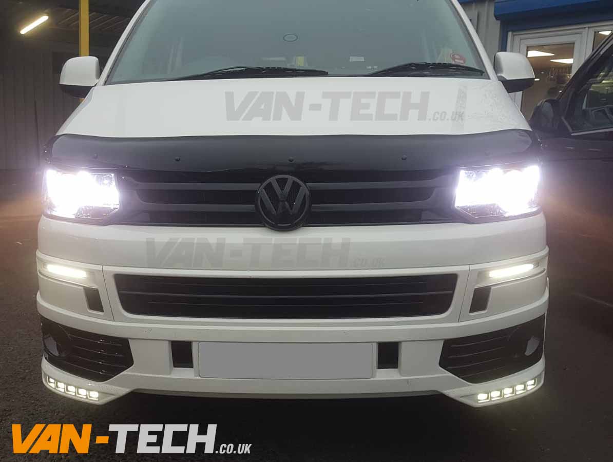 VW Transporter T5.1 fitted with Bonnet Deflector and Badge