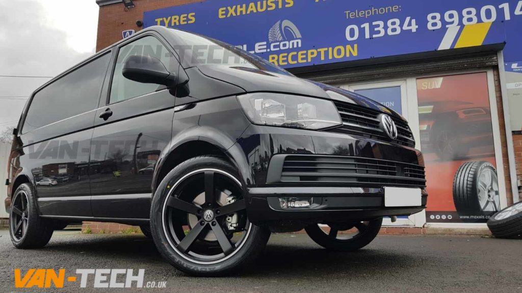 Set of FX MS003 Black 20 inch Alloy Wheels for VW Transporter T6