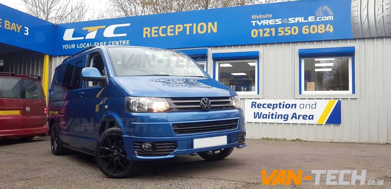 VW T5 with fitted with Side Bars, Grille and Sportline Bumper