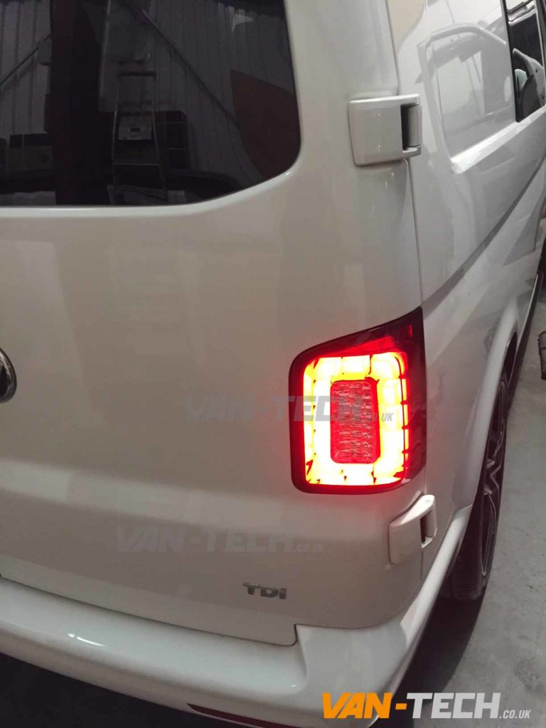 VW T5.1 T6 LED Smoked Barn Door Replacement Rear Lights VanTech