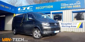 VW T6 Transporter fitted with Stainless Steel Sportline Side Bars