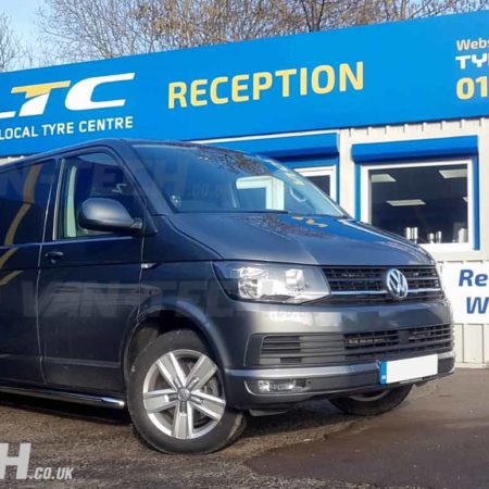 VW T6 Transporter fitted with Stainless Steel Sportline Side Bars
