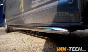 VW T6 Transporter fitted with Stainless Steel Sportline Side Bars