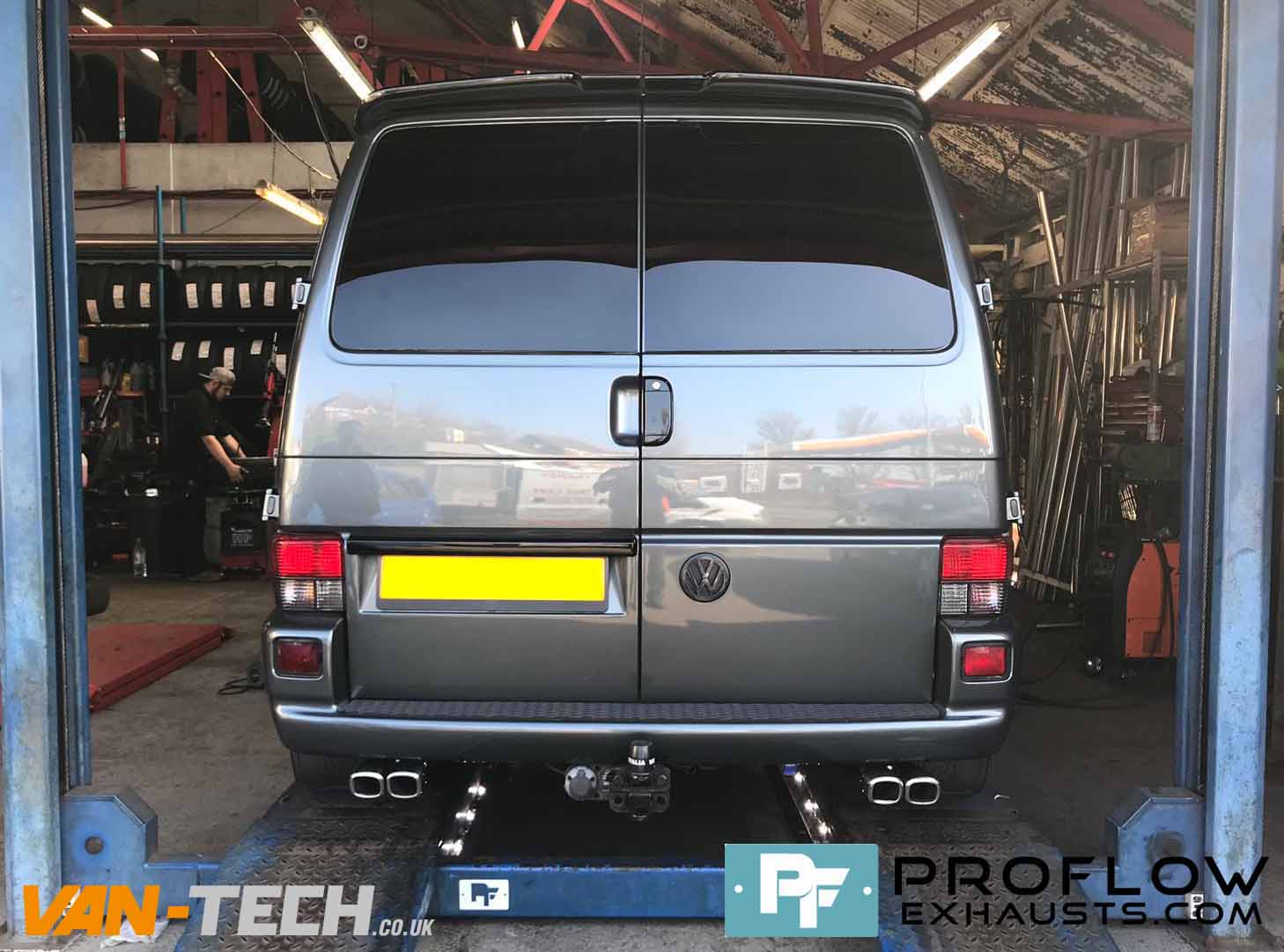 Proflow Custom VW T4 Exhaust Dual Exit Twin Tailpipes