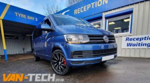 Calibre Storm Alloy Wheels 20" fitted to VW Transporter T6